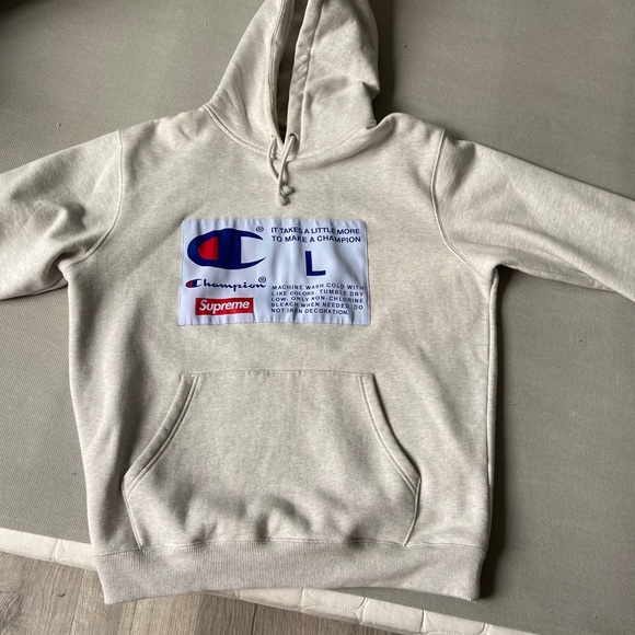 supreme champion grey hoodie